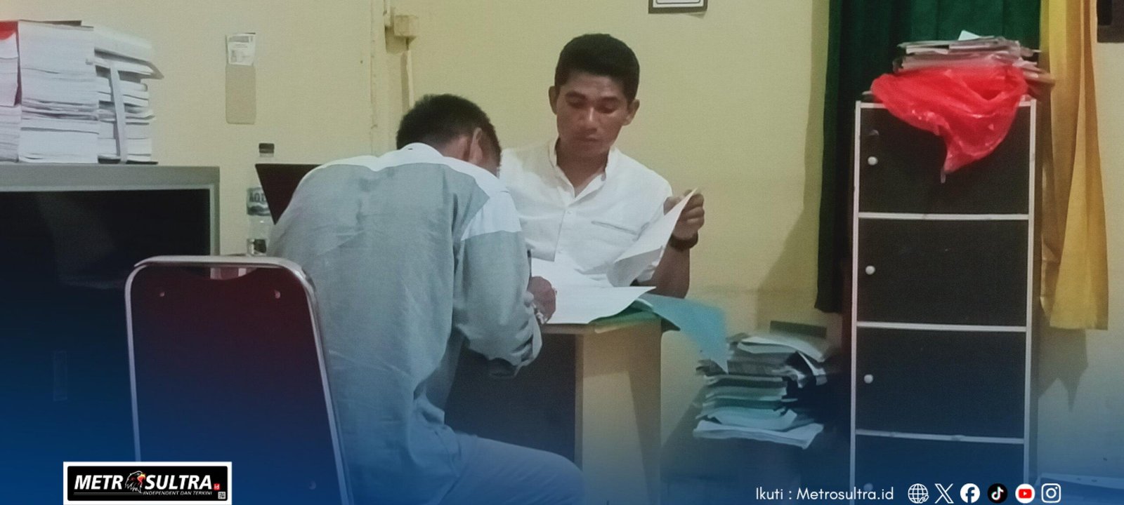 Ketua BPD Langkema Temui Pj Bupati Bombana Tanda Tanga Palsu