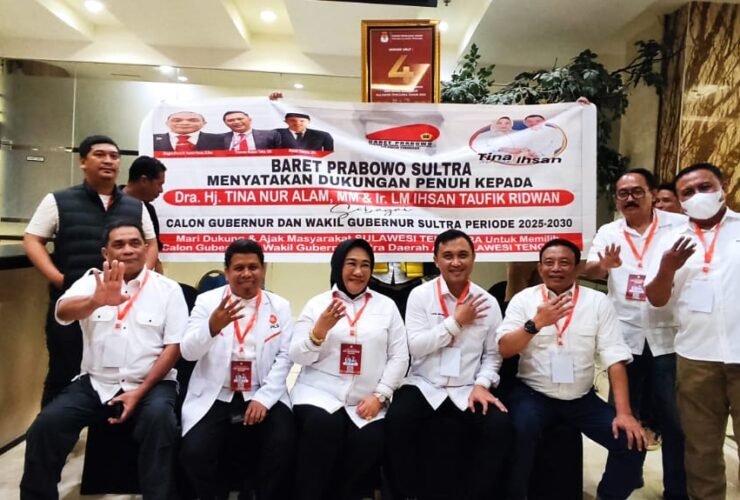 Baret Prabowo Sultra Dukung Paslon Gubernur Tina-Ikhsan