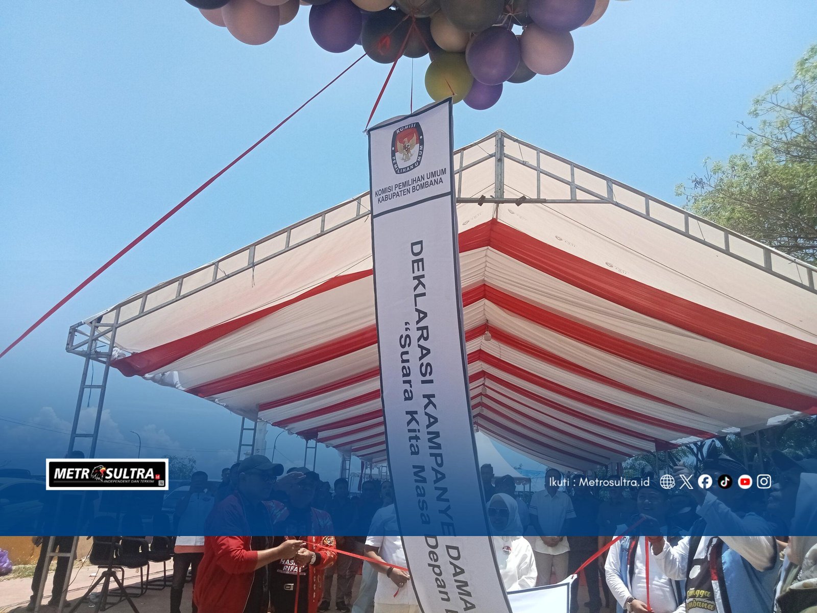 Deklarasi Pilkada Damai Oleh 3 Calon Bupati Dan Wakil Bupati Bersama KPU Bombana