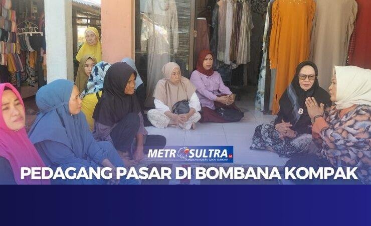 Ibu-Ibu Pedagang Pasar Bombana: “Hanya Burhanuddin yang Mampu Jaga Ketertiban Pasar!”