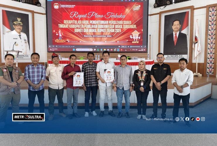 KPU Bombana Gelar Rekapitulasi Suara, Burhanuddin-Ahmad Yani Unggul Telak