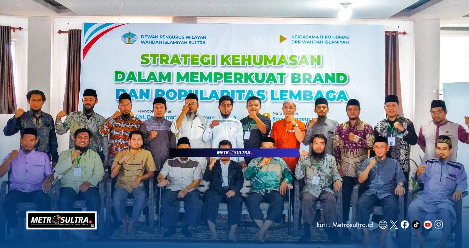 Wahdah Islamiyah Sultra Perkuat Branding Dakwah Lewat Workshop Kehumasan