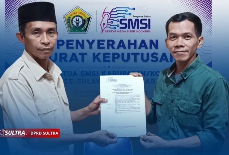 9 Ketua SMSI Kabupaten/Kota se-Sultra Resmi Kantongi SK, Ini Pesan Tegas Sarjono